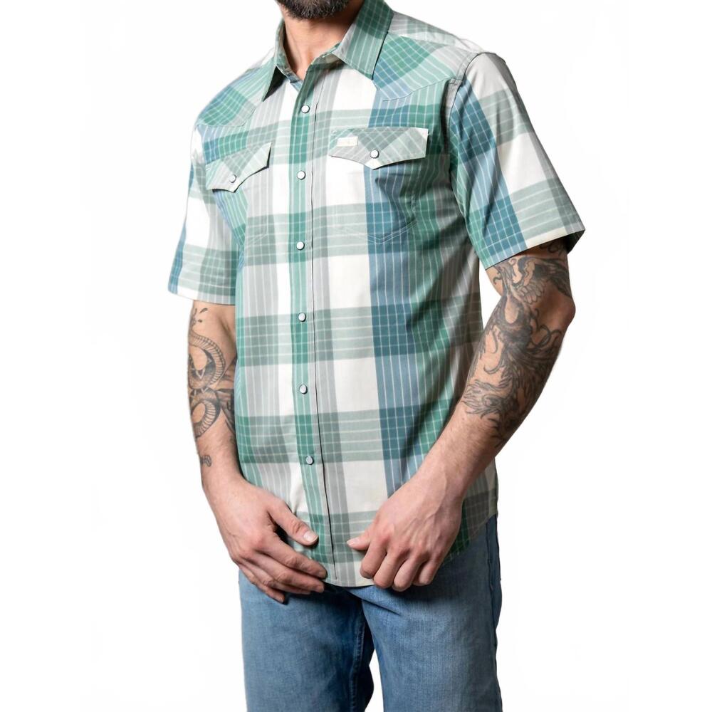NEW KIMES RANCH chico short sleeve shirt in green